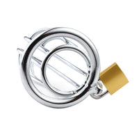 Experience ultimate control with our big metal cage. Crafted with a narrow, birdcage-inspired design and sized rings for a perfect fit, it prevents inward arousal and outward pull, ensuring secure wear.