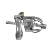 Experience control with this stainless steel urethra cock cage. Designed for the sound male, it features a removable urethral catheter for easy removal during showering and inspection. Enjoy a secure fit even while showering.