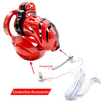 Elevate your BDSM adventures with this shock-inducing cage, combining Chastity sound, spikey nubs, and a bigger design for a daring look. The bottom line: unparalleled submission.