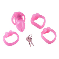Unlock the sissy within with this pink resin device. Tailored for males on a feminized journey under a mistresss control, it's discreet, comfortable, and ensures secure submission.