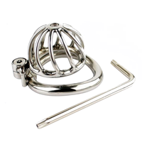 Experience the ultimate control with this extremely secure steel cock cage. Designed to punish and please, it's perfect for the sadistic domina seeking to dominate without losing authority.