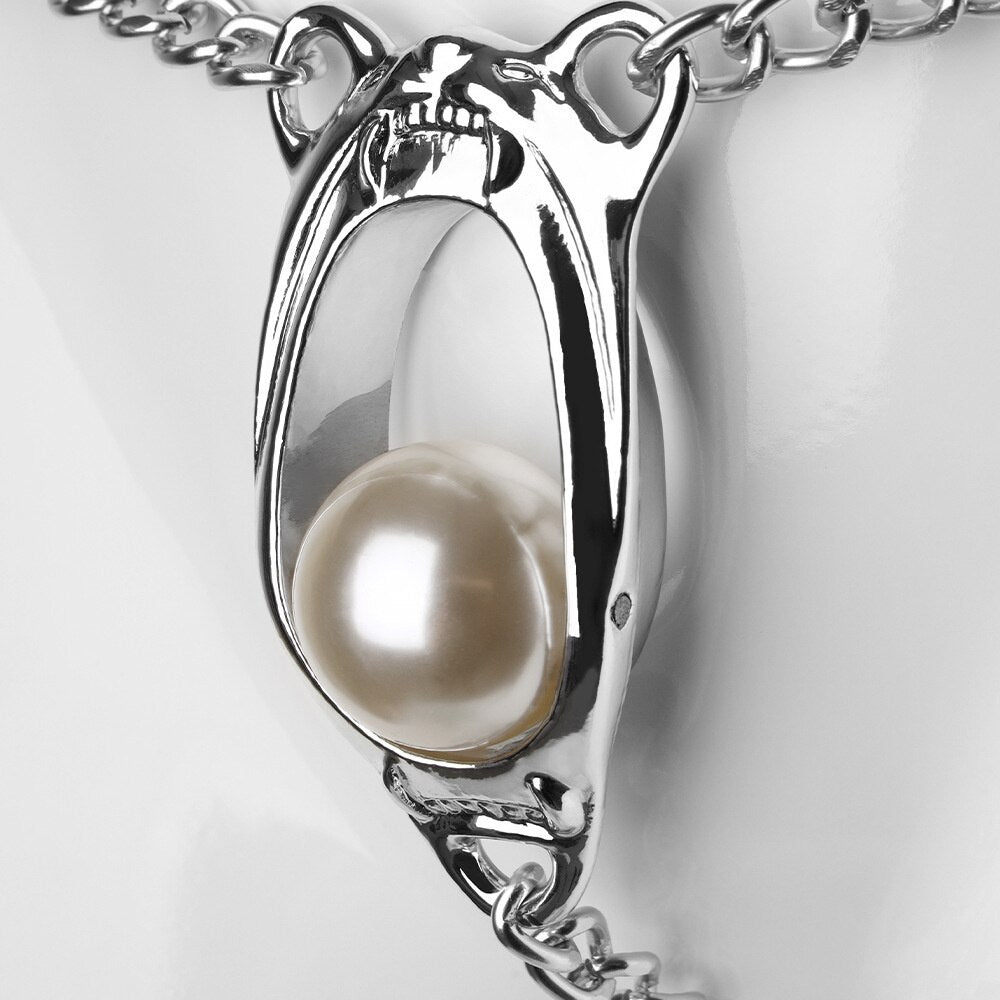 Pearled Chain Female Chastity Device Belt