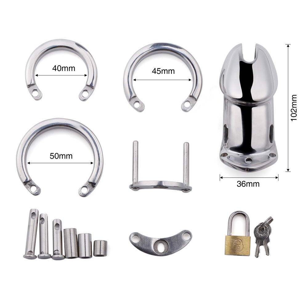 Experience ultimate control with our stainless man chastity device the steel cock cage that combines comfort and security. Among the safest models, it offers options to suit your budget, making chastity possible.