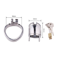 Secure your desires with this unforgiving steel cock. Its weighty design encourages progress in submission, minimizing the risk of losing focus. Your keyholder controls with ease!