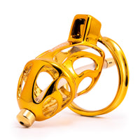 Experience the ultimate in solo chastity with the Sevanda Nautilus a rigid golden cage that transforms your desires into a delightful prison. Celebrate your pledge in style and embrace self-discipline like never before.
