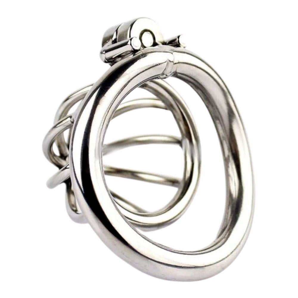 Experience enhanced self-control with this metal cock cage. It's extremely durable and ideal for extended sessions, helping prevent losing focus and resisting rotten temptations, as explained by satisfied users.