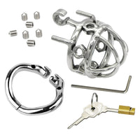 Short male seeking ultimate security? Our 'dick cage steel' delivers. Sharp screws ensure wearers stay controlled. Users find it more discreet than cumbersome belts. Experience uncompromised submission.