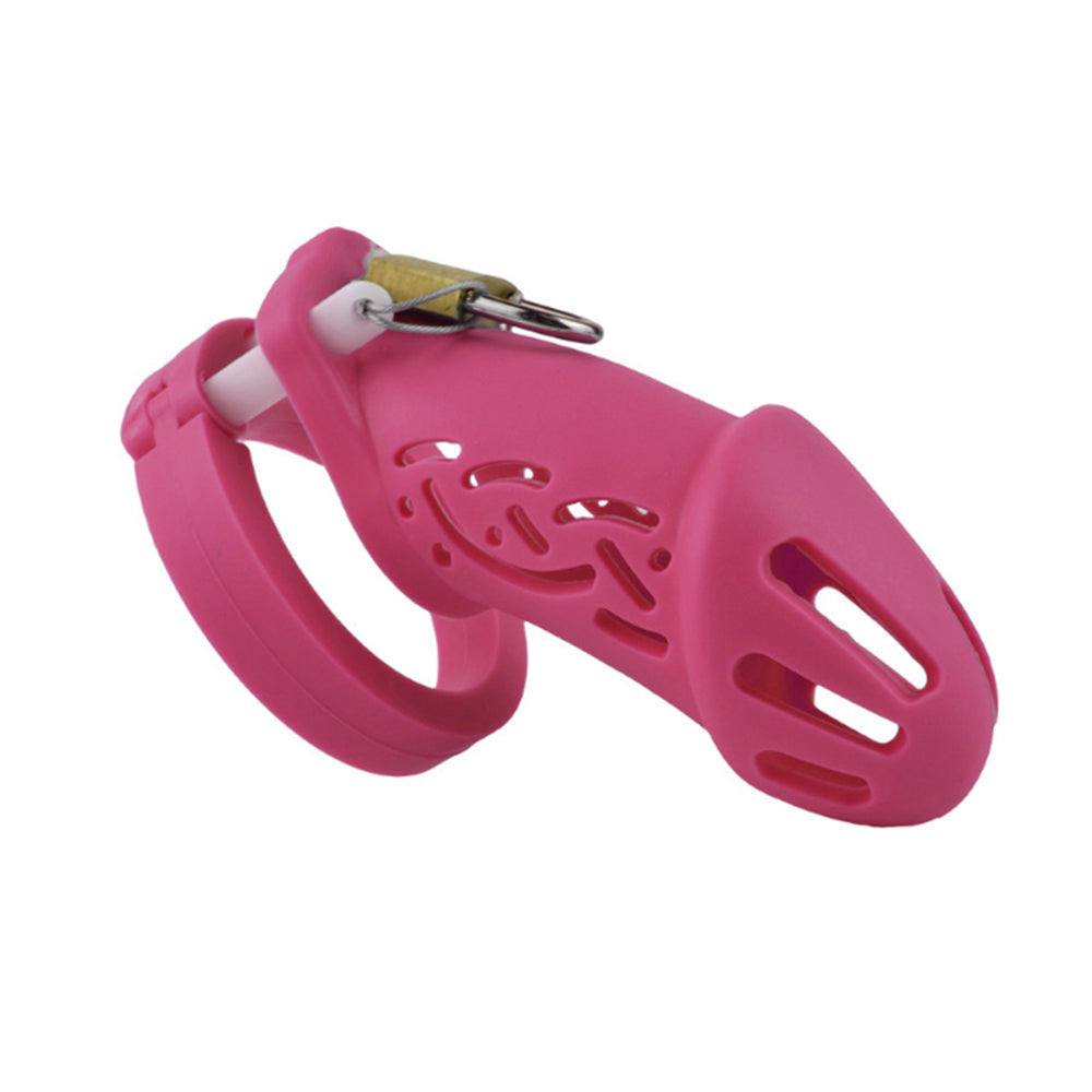 Alleviate stress and bring new meaning to your intimate moments with our stylish silicone cage. This fast-locking penis accessory features a unique rope locking system and ventilation holes, catering to the growing list of desires for comfort and style.