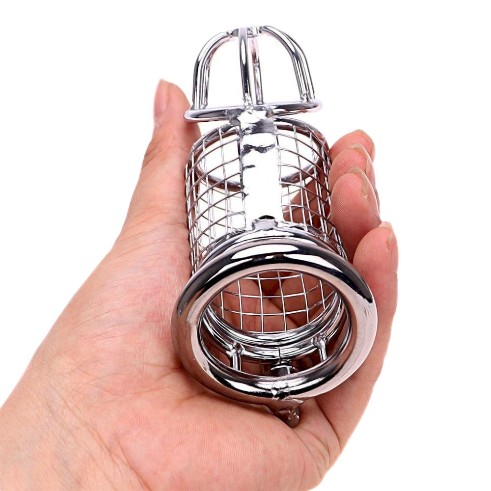 Unlock intense connections with the Chicken cage's sleek steel design, catering to tiny male sizes. Its XXS cock ring offers comfort while key holders savor control, even on a wedding day.