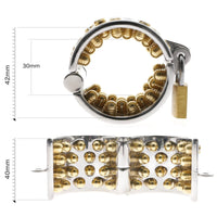 Unleash an ancient allure with our Studded Spiked Cock Ring a sleek metal accessory that transforms your boyfriend's regular profile into the tinder that ignites passion and control.