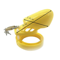 Experience the thrill of being controlled with our high-quality, spiky Yellow Bellied Sissy cage. Its two-sided design ensures comfort while getting rid of negative impulses.