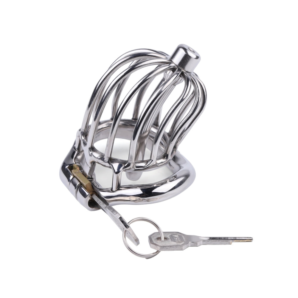 Explore modern dynamics with our urethral chastity device, uniting the strong and submissive in an elegant birdcage design. Ideal for the macho man embracing beta exploration, offering public discretion and enhanced sensations with the catheter male feature.