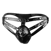 Unlock new pleasures with the Sensual Desires Leather Panty a belt male that upgrades your style. This flat features spiral straps and Houdini-inspired leather design to prevent escape.
