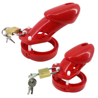 Experience the perfect blend of security and comfort with our red cage. Featuring secure padlocks and multiple ring sizes, it arrives in a luxurious velvet pouch for discreet shipping. The cage's sleek design includes subtle yellow accents for a vibrant touch.