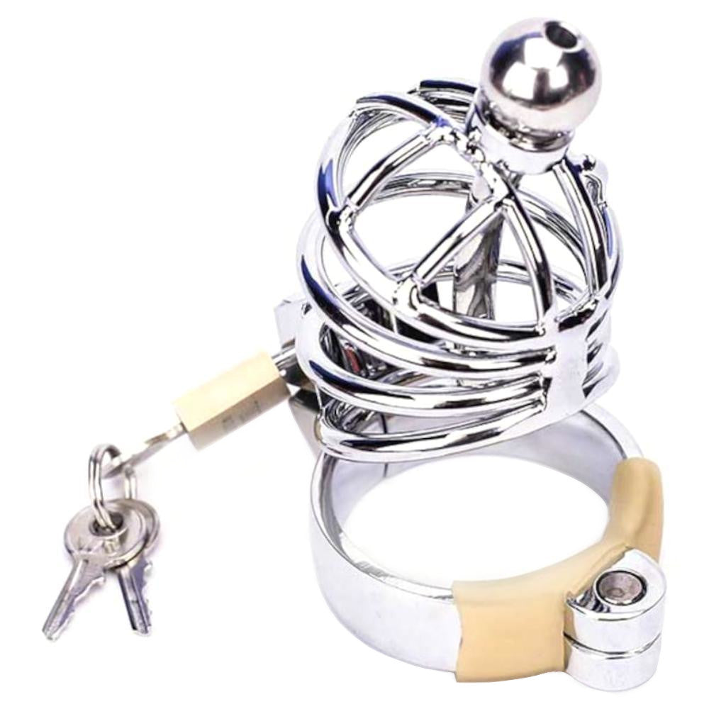 Experience the dual effects of masculine strength and feminine surrender with this metal dick cage. Its sounding penis feature balances your alpha control with a vulnerable side.