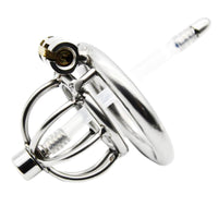 Experience progression in pleasure and control with this metal chastity cage. Perfect for those trying to navigate the chastity community, it offers a snug fit with three rings and intense sensations with a urethral sound.