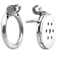 The Flat Gatling, a sleek dick cage metal design, offers discretion under clothes while controlling swollen desires. Pair with pegs or a dildo for versatile BDSM play.