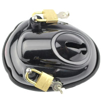 Unlock ultimate control with this cage big enough for all men, featuring dual padlocks for security. Even in the locker, showering with cream, there's no escape.