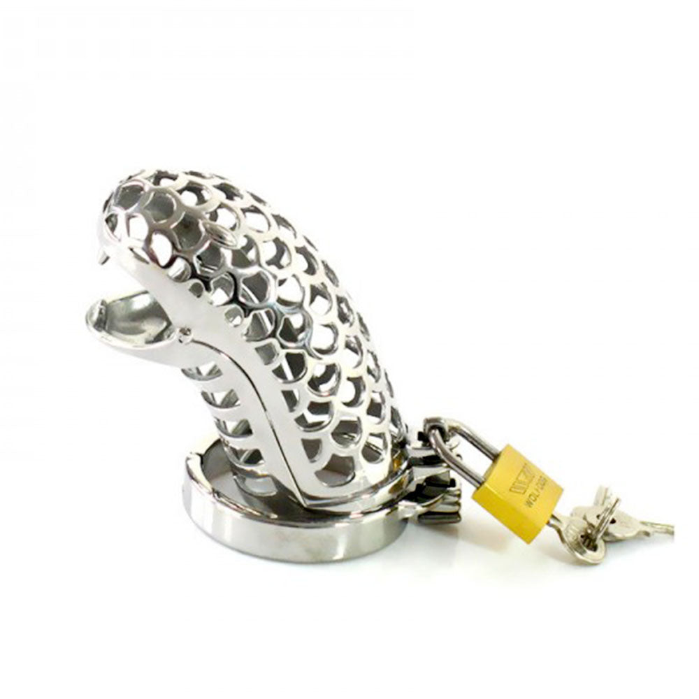 Unlock new frontiers of BDSM pleasure with our cock steel, featuring a spike dick for thrilling denial. Built for stability, each detail points to your extremely secure submission.