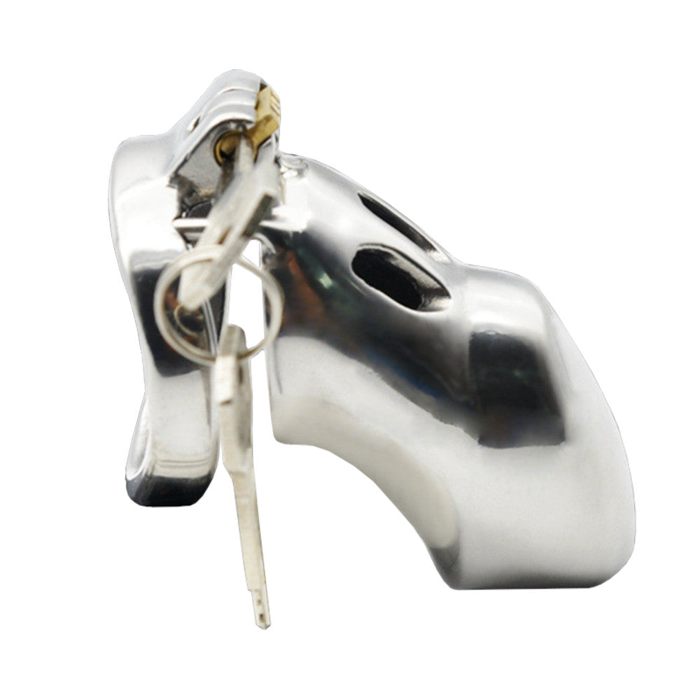 The Little Finger cock cage ties you to your desires, aroused and begging for a mere handjob. The heavy stainless steel ensures you miss any chance of freedom, reinforcing submissive control.
