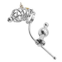 In the realm of BDSM, combining CBT with chastity is a unique art. This device stands unmatched with its dual features. The integrated plug turns pegging into a surreal experience, where each thrust feels like being pricked by divine thorns of submission, while the constant reminder of the tuck keeps one securely encased.