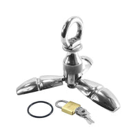Experience unparalleled control and security with our steel cage. Crafted from stainless steel, it encases your cock comfortably. Featuring adjustable tubes and secure padlocks, it's top on the list for those seeking the pros of durability and design. Cons? Hardly any!