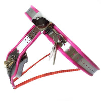 Indulge in your sissy desires with this floral cage. Its tube penis design ensures secure confinement. Pair it with stockings, tights, skirt, and heels for the ultimate transformation.