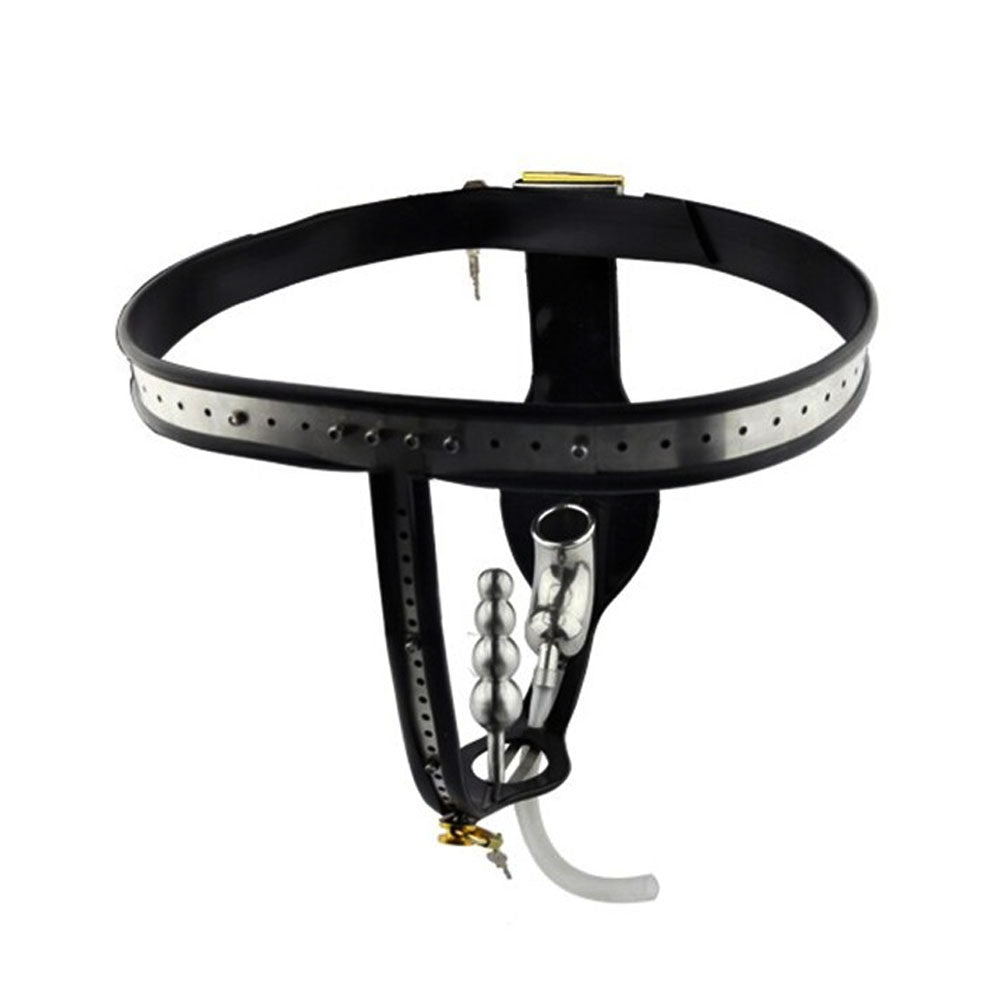 Experience ultimate control with our Locked and Loaded Metal Chastity Belt the premier catheter device for chastity belt men. Shop now on our website and let your dom or boyfriend take charge. Quote: 'Redefine submission and elevate your journey.'
