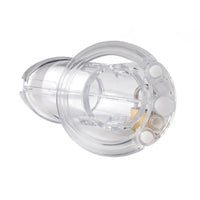 Unlock new levels of intimacy with our transparent chastity cage. Comfortable even in the shower, you won't miss a moment. The secure lock drives your partner mad with anticipation, sparking conversations that deepen your connection.
