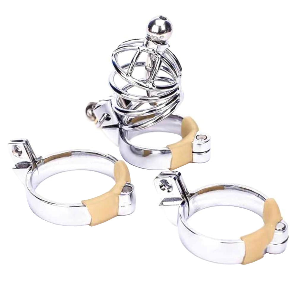 Embrace the brutal force of submission with this stainless steel penis plug cage, offering extremely prolonged control. Lose yourself in the intense pleasure of denied arousal.