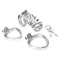 Wake up on Friday mornings without the discomfort of unwanted erections. The Rings of Abstinence steel penis cage offers stainless chastity that gently curbs morning wood, ensuring you start your day in comfort and control.