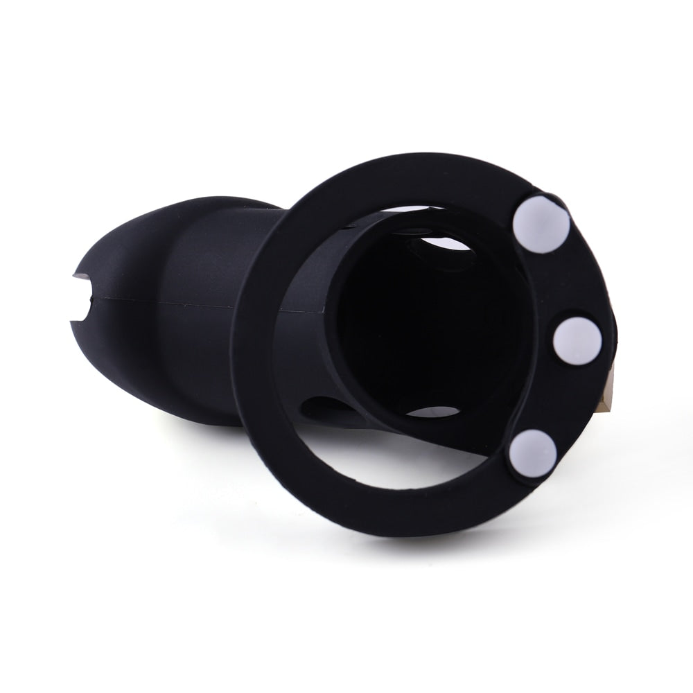 Looking for a way to spice up your dating life? Our silicone cock cage is the perfect solution. Your boyfriend asked for something new take control with this comfortable device. Its side vents keep things fresh, and wearing it adds an exciting contract to your relationship dynamics!