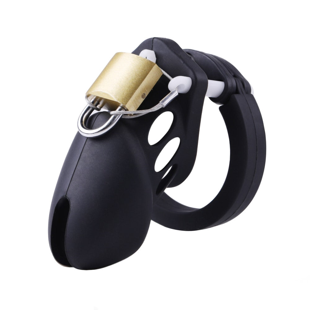 Silicone cock cage awakens sissy fantasies. Hypoallergenic, it ensures skin won't react adversely, securing the truth of longing. A gentle reminder of submission awaits in vibrant colors.