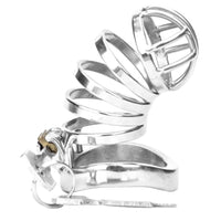 Discover the Iron Maiden Spiral a metal device designed for Chastity large sizes. Crafted from durable iron with a spiral design and blackout finish. See pics for ultimate control in a sleek, secure package.