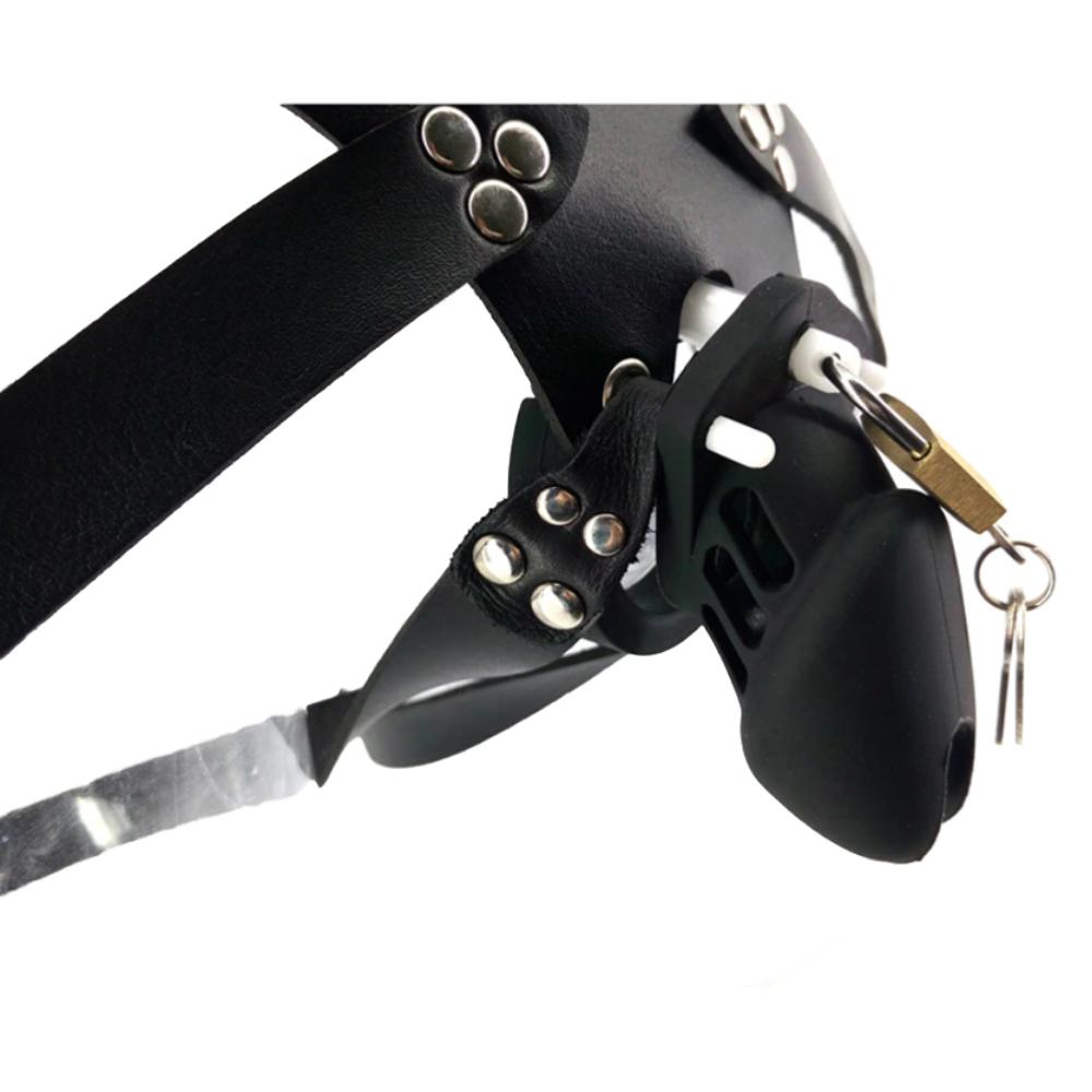 Experience the ultimate control and comfort with our innovative chastity belt. Designed for wearers seeking a secure fit, the adjustable belts accommodate any size, ensuring a sleek look that's embraced by the community. Featuring a trap cock system and a urethral dick insert, this kit offers unparalleled security and peace of mind for those on their chastity journey.