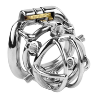 Enhance your intimate moments with our metal penis cage featuring spikes. Whether dressed up at the pool or engaging in deep conversation with your boyfriend, this unique device ensures control and excitement. Perfect for adding spice to an orgy or private encounter, the spikes tease the penis, elevating your experience to new heights.