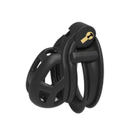 Unlock a new realm of control with the Dark Cobra Male cage. This sleek device crowns your experience, secured with a discreet screw. Its innovative design features thorn-like textures, preventing bigger distractions and embodying the stealth of a cobra.