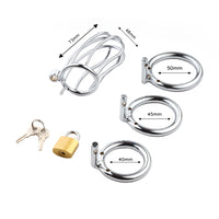 Embrace the thrill of surrender with our liberating cock cage. This stainless steel device makes you a willing prisoner to desire, allowing your partner to tease and arouse you with every touch and kiss.