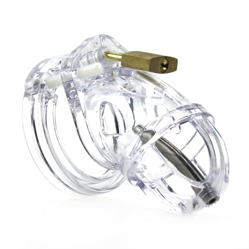 The Permanent Punisher delivers the biggest thrill with a vice-like grip, combining a urethral sound and transparent cock cage sounding. Its triple security ensures effective control over desires, acting as an uncompromising punisher.