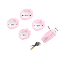 Embrace femininity with the Sissy in Pink cage, which inverts the typical chastity experience. Its pale pink resin and perforations prevent cold turtle discomfort, ensuring a secure fit. Perfect for exploring identity.
