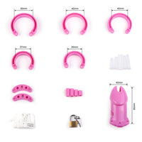 Experience the ultimate tease with The Pink Blushing Bride cock cage. Keep him under close control, amplifying stimulation and frustration, turning every handjob into a highly anticipated reward.