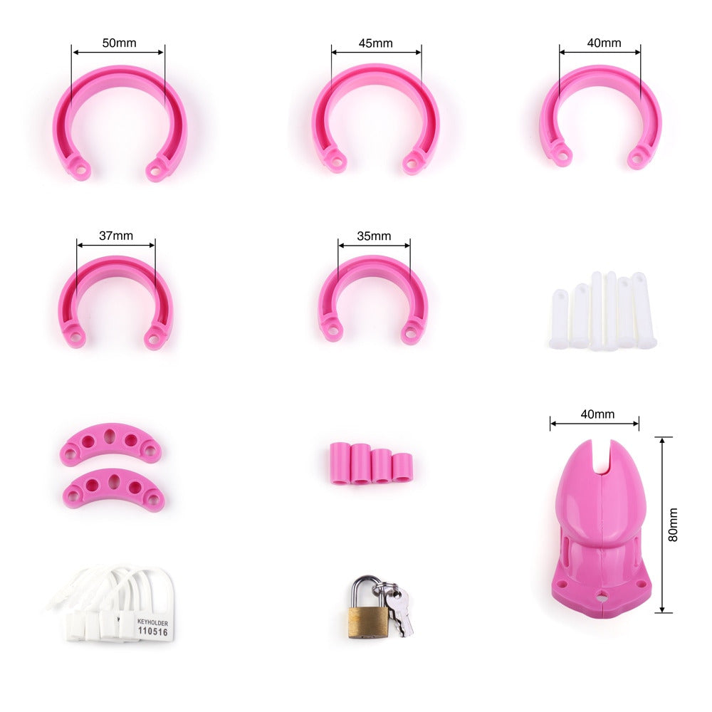 Experience ultimate control with our pink device silicone. This plastic male cage keeps him begging for your touch. Perfect for teasing, edging, and denying, making every handjob a more rewarding experience he'll cherish.