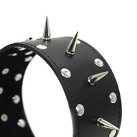 Shock the ordinary by wearing our Punky Black Male Chastity Collar With Leash at your next event. This edgy collar, compatible with the Cagink device, is perfect for making a bold statement at a wedding or any occasion.