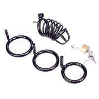 Dive into the thrilling world of Chastity with our black-plated metal design, offering comfort, style, and secure control in BDSM play. Share benefits and tackle challenges with your keyholder using customizable rings for a perfect sub fit.