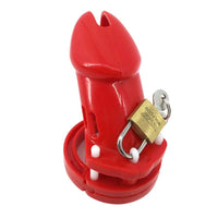 Experience ultimate comfort and security with our red plastic. Ergonomically sized and narrow for a snug fit, it features smooth sliding components and a secure locking system. Compatible with lube for easy application, it's perfect for irritation-free, long-term wear.