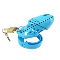 Discover our Little Boy Blue Silicone Sissy Femboy Cock cage a comfortable device that keeps you securely locked behind its smooth design. With spare rings for the perfect fit, the device comes with a key your mistress can wear on a necklace, and even includes handcuffs for added restraint.