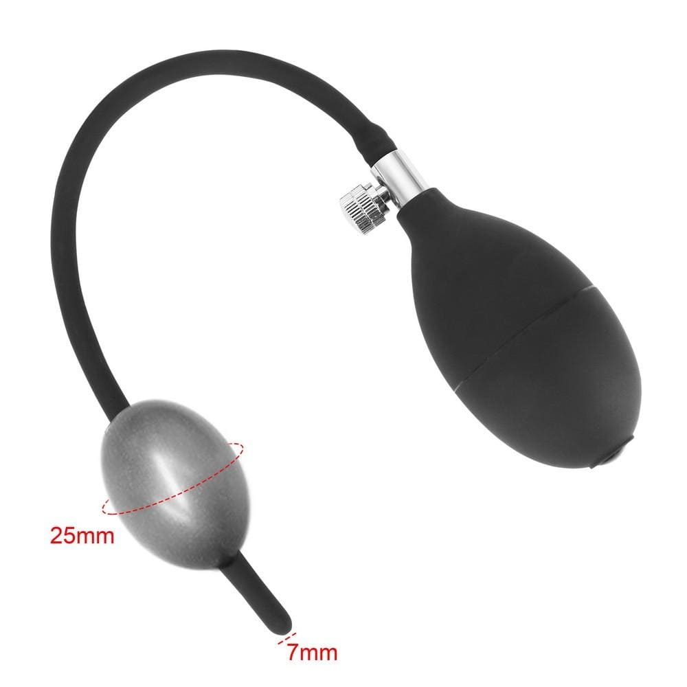 Take your playtime into overdrive with this inflatable sounding device! Pairs perfectly with a flat chastity lock kit for those who think unlocking arousal should come after chores!