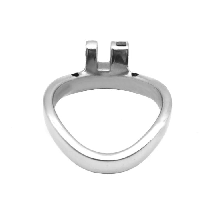 Securely tuck away your desires with this huge chastity device. Made of stainless steel, its dark color and tiniest tightening grip enhance those thrilling moments of control.