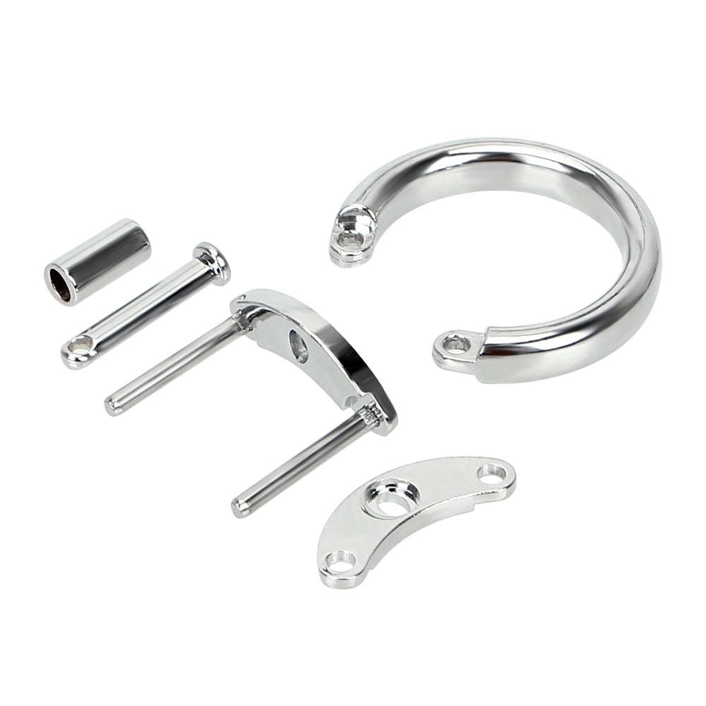 Discover the ultimate solution for comfort and security with our ergonomic accessory rings. Compatible with Jailhouse Cock Metal Cage, they offer a snug fit in sizes from 1.58" to 1.97", ideal for any flat chastity set or belt. Perfect for long-term wear, their durable metal construction rivals the Cobra, ensuring no slipping or discomfort. Embrace your role with confidence in public or private secure yet stylish under any setting.