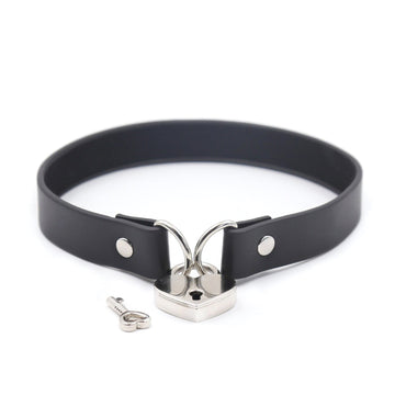 Lock Me Up BDSM Heart Collar